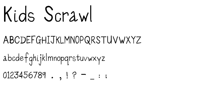 Kids Scrawl font